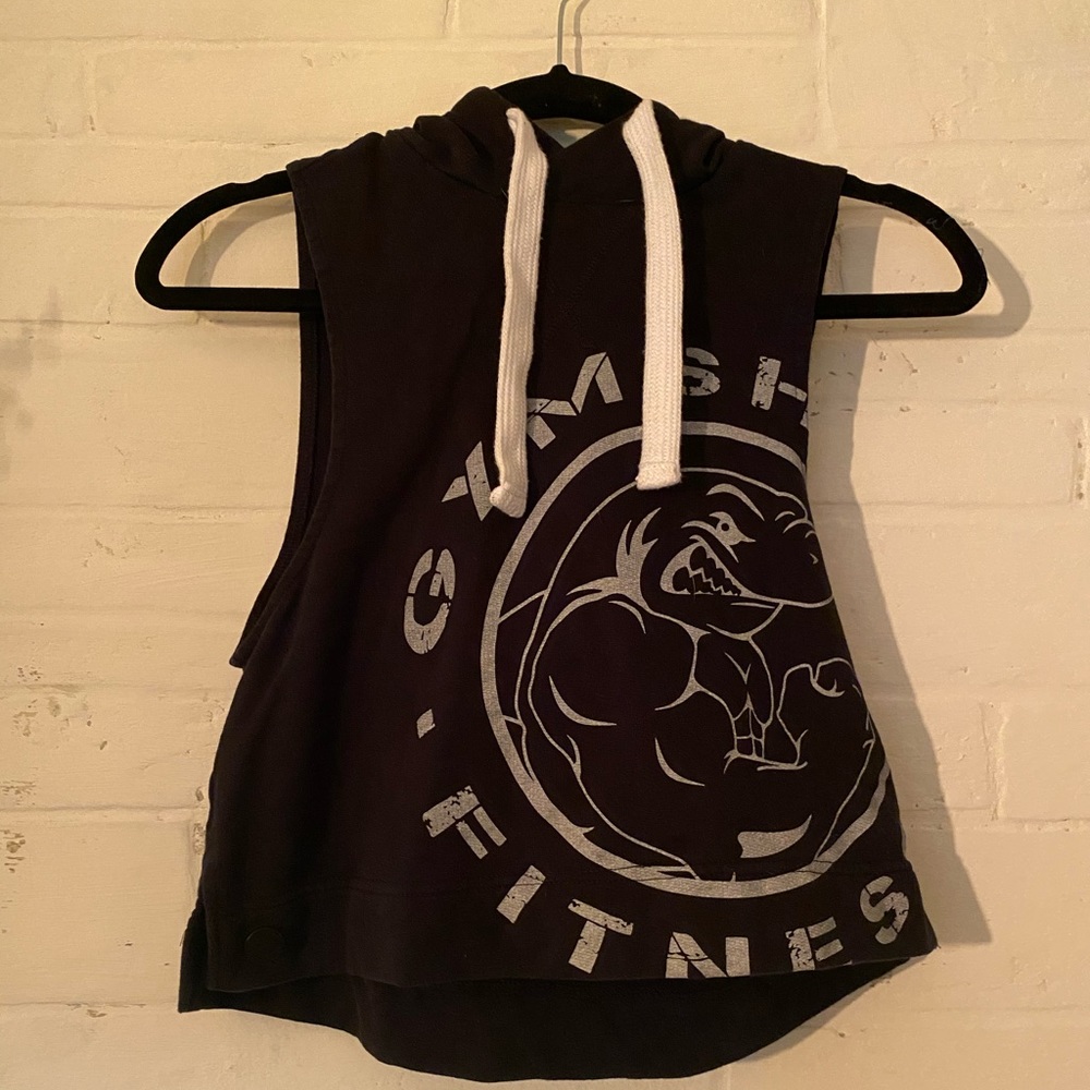 Gymshark muscle tank with hood
